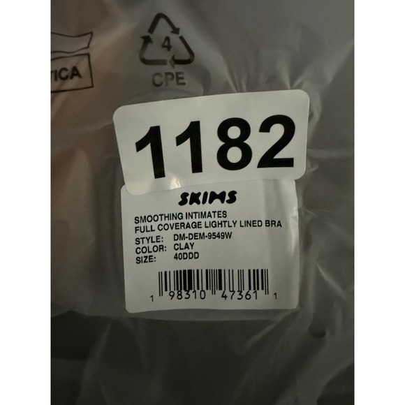 SKIMS‎ Smoothing Intimates Full Coverage Bra 40DDD 40F Clay NWT - Picture 11 of 11